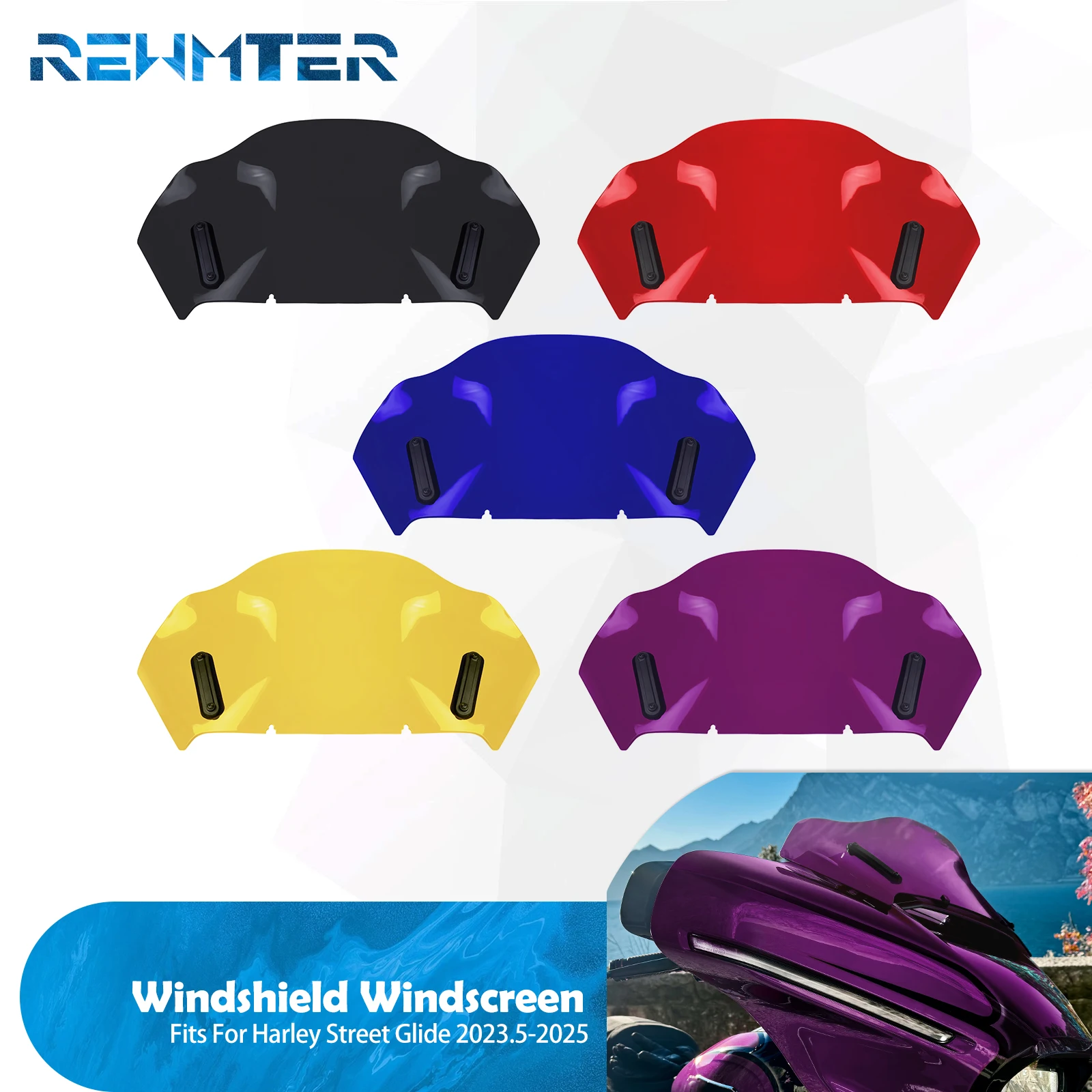 

Motorcycle Windscreen Windshield Fairing Wind Deflector For Harley Touring Street Glide FLHRXSE 23-25 FLHX 24-25 Ultra FLHXU 25