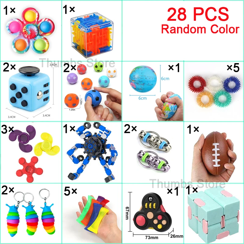 Kinder Fingers pitze sensorische Spielzeuge Anti-Stress Erwachsene zappeln Spielzeug Autismus adhd Angst lindern Stress abbau Squeeze Spielzeug Kinder Geschenke