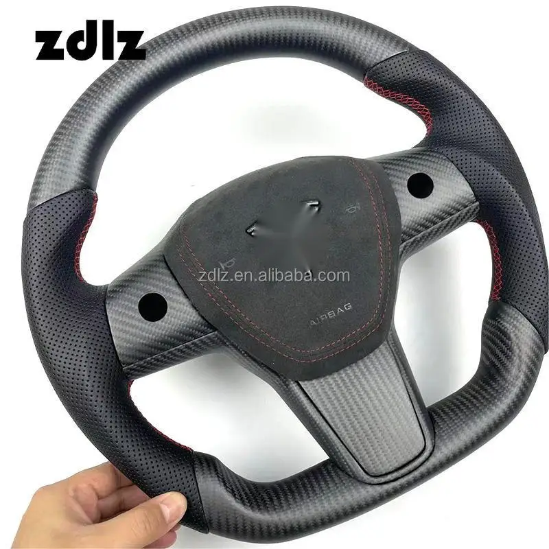 

Other auto parts For teslas steering wheel Customized carbon fiber steering wheel For teslas model y steering wheel modle 3