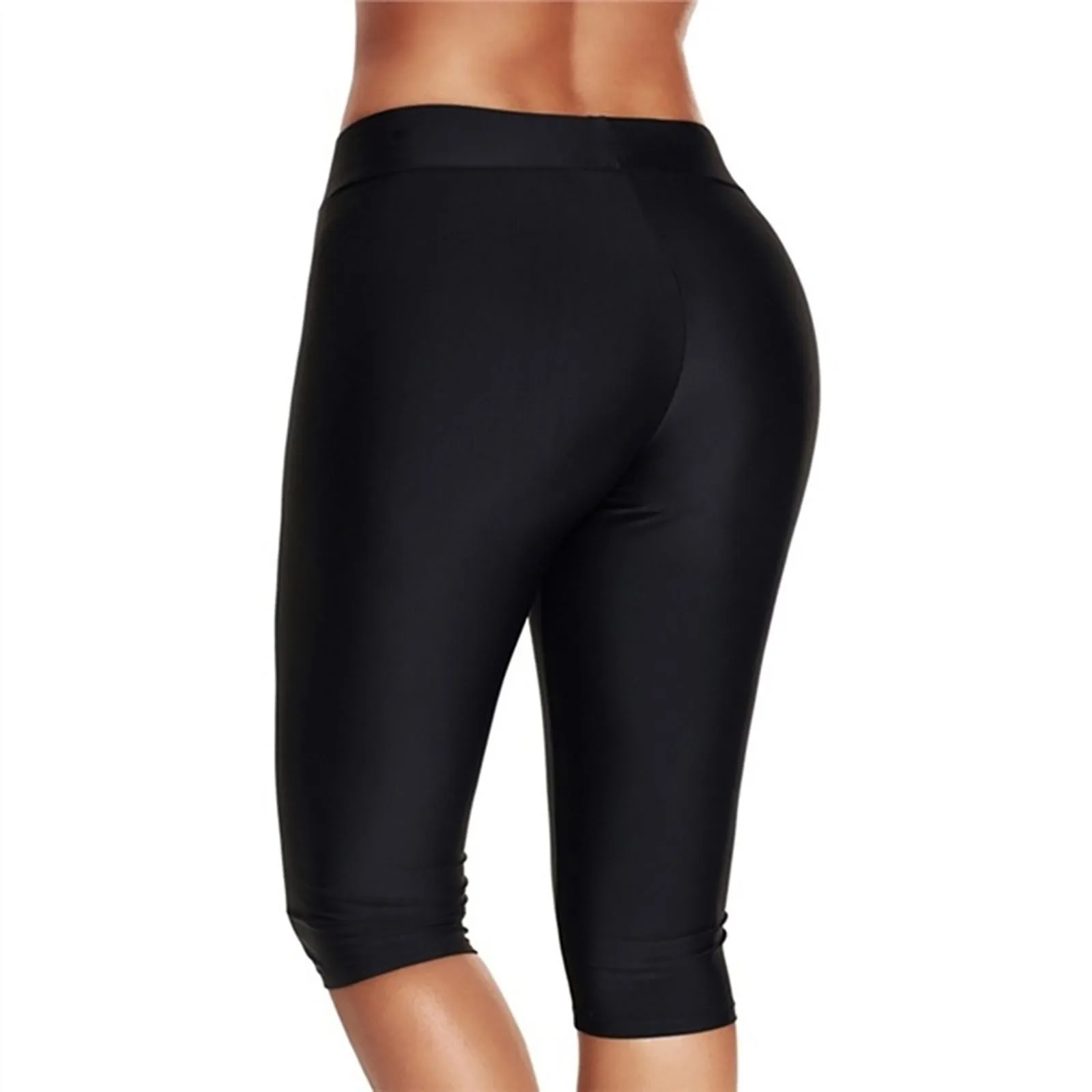 Vita alta Push Up Fitness Leggings Crop cintura larga ciclismo Leggings corti allenamento Jogging per le donne Leggings da allenamento