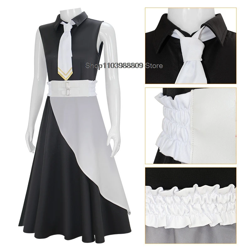 Anime BanG Dream Uika Misumi Costume Cosplay Abito nero senza maniche Parrucca uniforme Festa di Halloween Gioco di ruolo Vestito per donne adulte