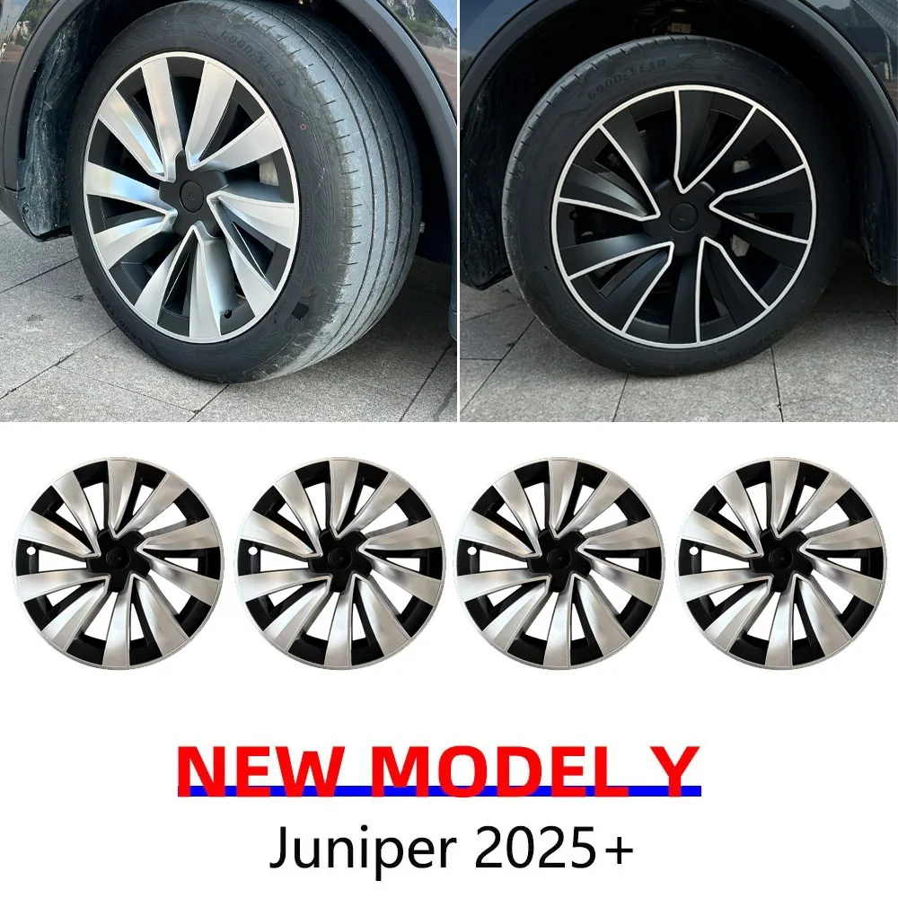 19 inch Wheel Hubcap for Tesla Model Y Juniper 2025 Front Rear Wheel Hup Caps Protect Cover Launch 2026 Exterior Accessories