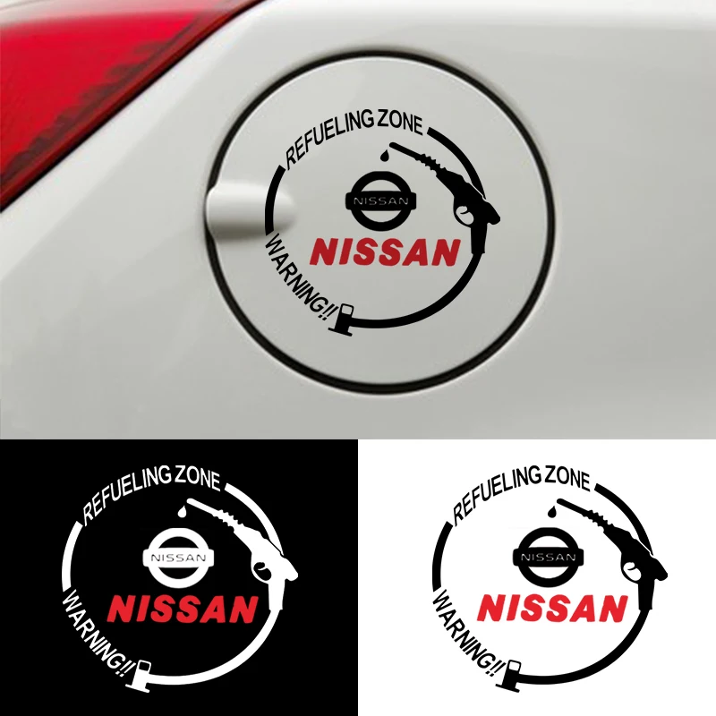 Car Fuel Tank Cap Stickers Vinyl Fashion Decoration Decals for Nissan Nismo Almera Tiida Juke Teana Qashqai 350Z GTR Hub Caps