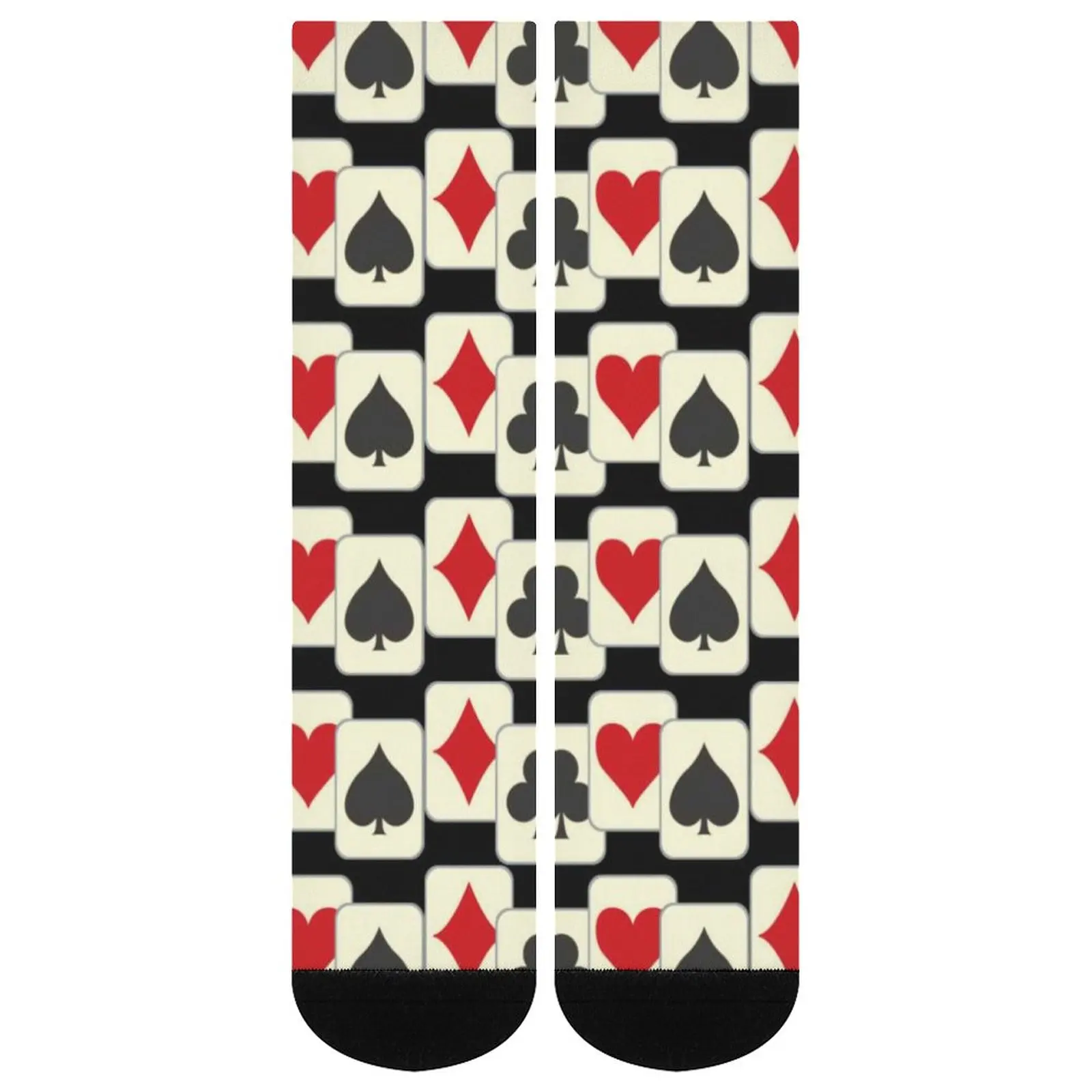 Poker Quartett Strümpfe Spielkarten drucken Grafik moderne Socken Herbst anti bakterielle Socken Unisex Klettern bequeme Socken