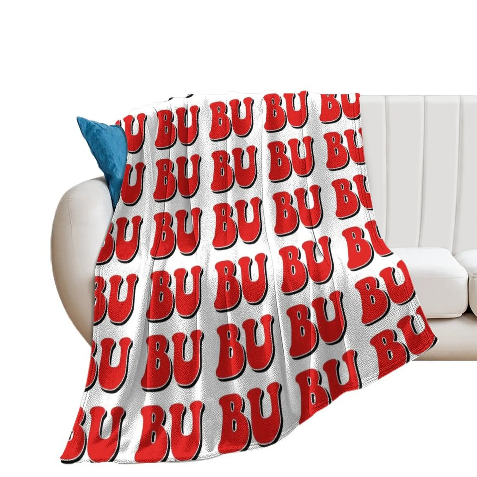 

BU Boston University Throw Blanket Blankets For Bed Soft Blankets