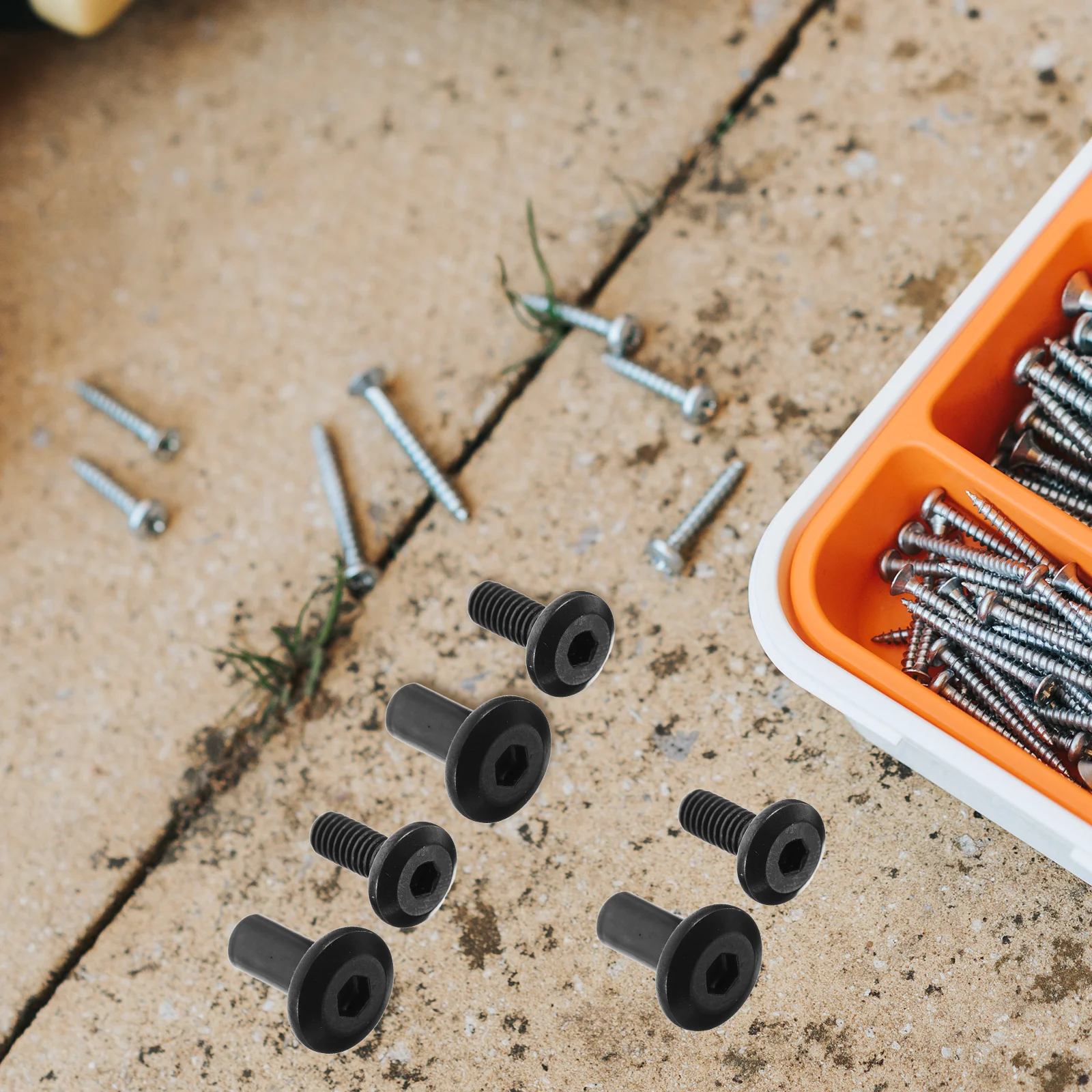 

1 set Hexagon Socket Screw Nut Studs Locking Clamp Plate Threaded Fixing Fasteners Grey Round Head Binding Screws