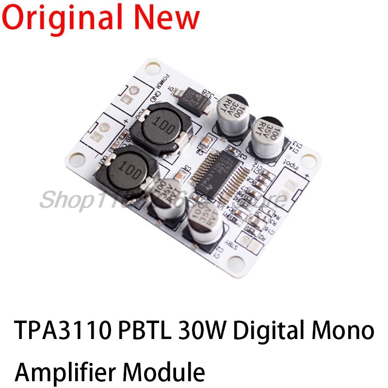 TPA3110 PBTL Digital Mono Amplifier Module 30W Digital Sound Amplifier Module DC 8-26V for Speaker Electronic DIY Kit