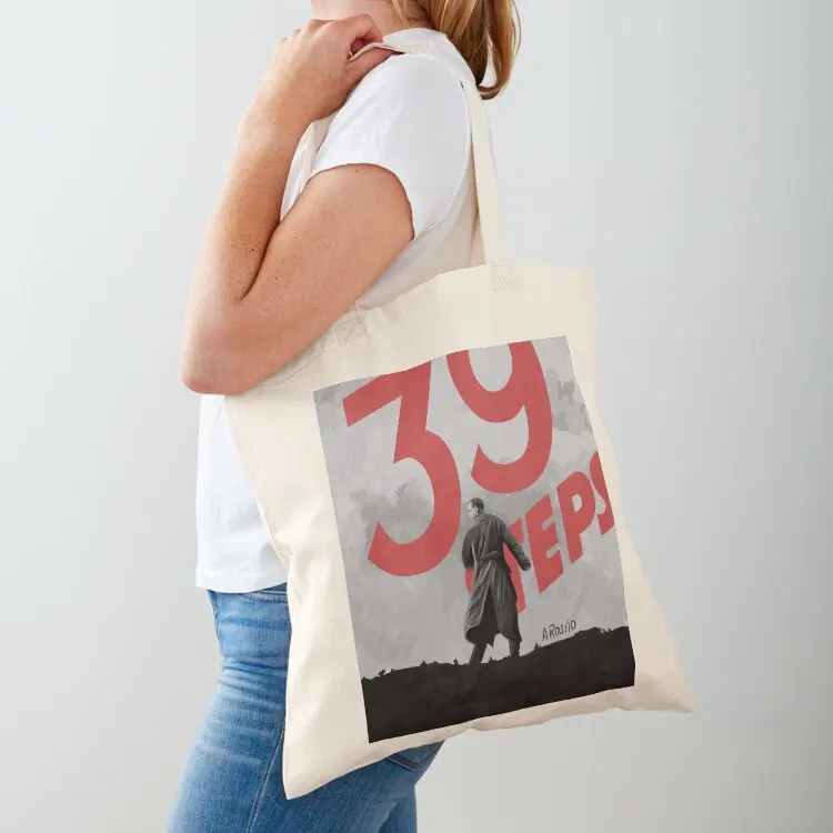 The 39 Steps Illustration - Alfred Hitchcock Tote Bag Candy bags Lady bags shopping bag