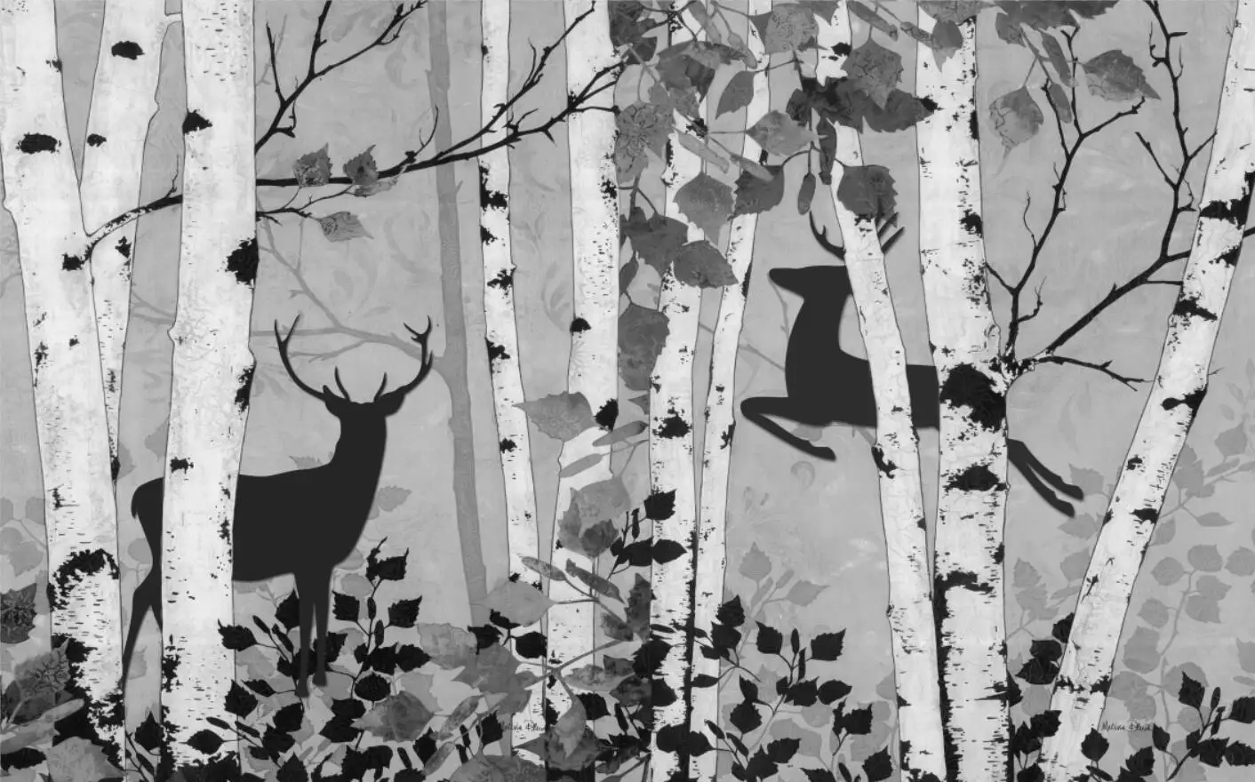 

Black And White Tree Forest Mural Custom Wallpaper 3D Birch Background Home Decor for Living Room Bedroom 3d wallpaper photo