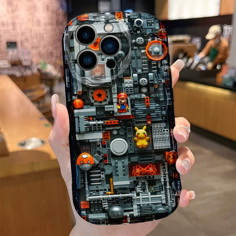 حافظة Super M-Marios Bros لهاتف iPhone 16 E 15 Pro Max 14 13 12 Mini 11 Pro Max XS X 8 7 Plus أغطية مقاومة للصدمات من السيليكون الناعم Funda