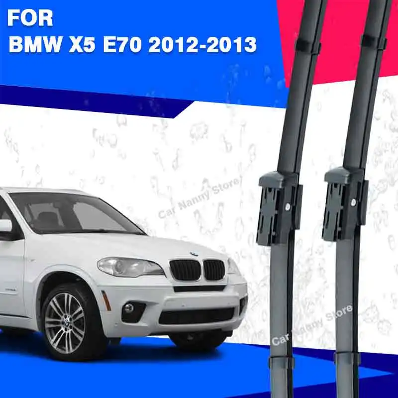 

Front Windshield Wiper Blades Set For BMW X5 E70 2012 2013 xdrive Window Windscreen Brushes Accessories Cover xDrive30d 24"+20"
