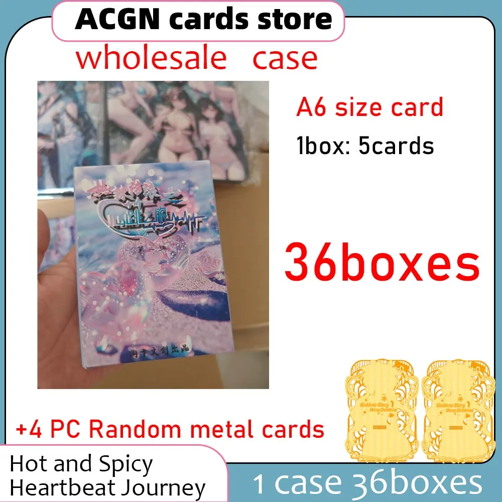 New Goddess Story A6 size cards Hot and Spicy Heartbeat Journey Card Waifu Cards Sexy ACG CCG TCG Box