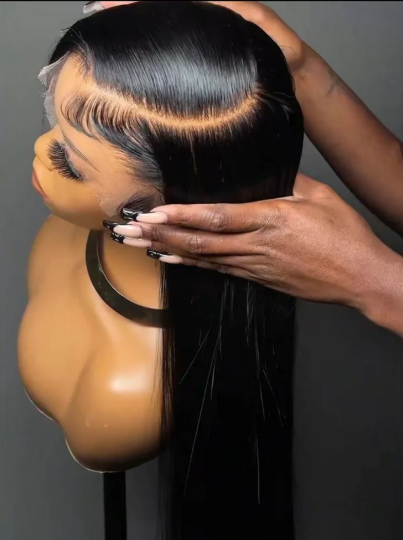 

36-дюймовые прямые 13X4 парики фронта шнурка человеческих волос 13x6 HD Прозрачные парики фронта шнурка Бразильские предварительно выщипанные парики из человеческих волос