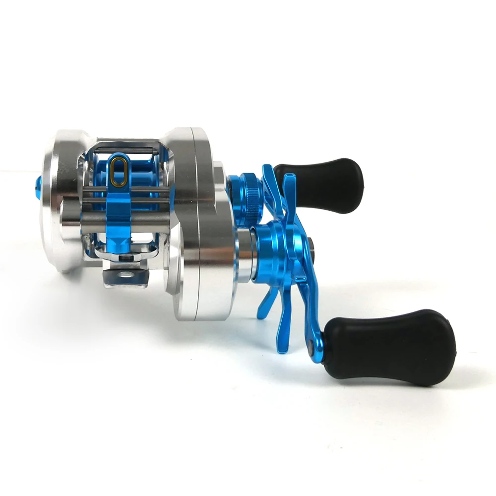 Aluminum Alloy Spinning & Baitcasting Reel 7.6:1 Gear Ratio Right-Hand Use 191g Lightweight for Ocean Beach & Rock Fishing