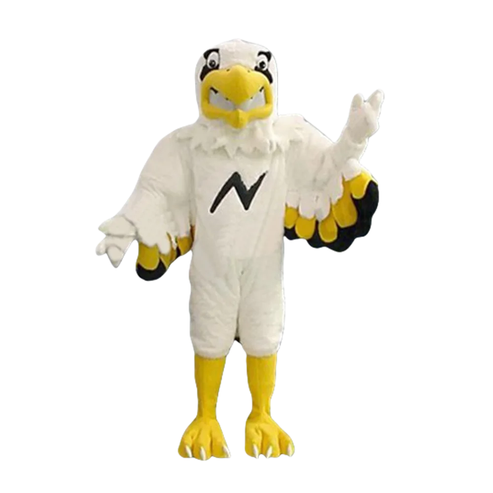 Flashing Lightning White Eagle Mascot Costume Adult Size Mascotte Mascota Outfit Suit Fancy Dress Carnival Cosply Party SW1146