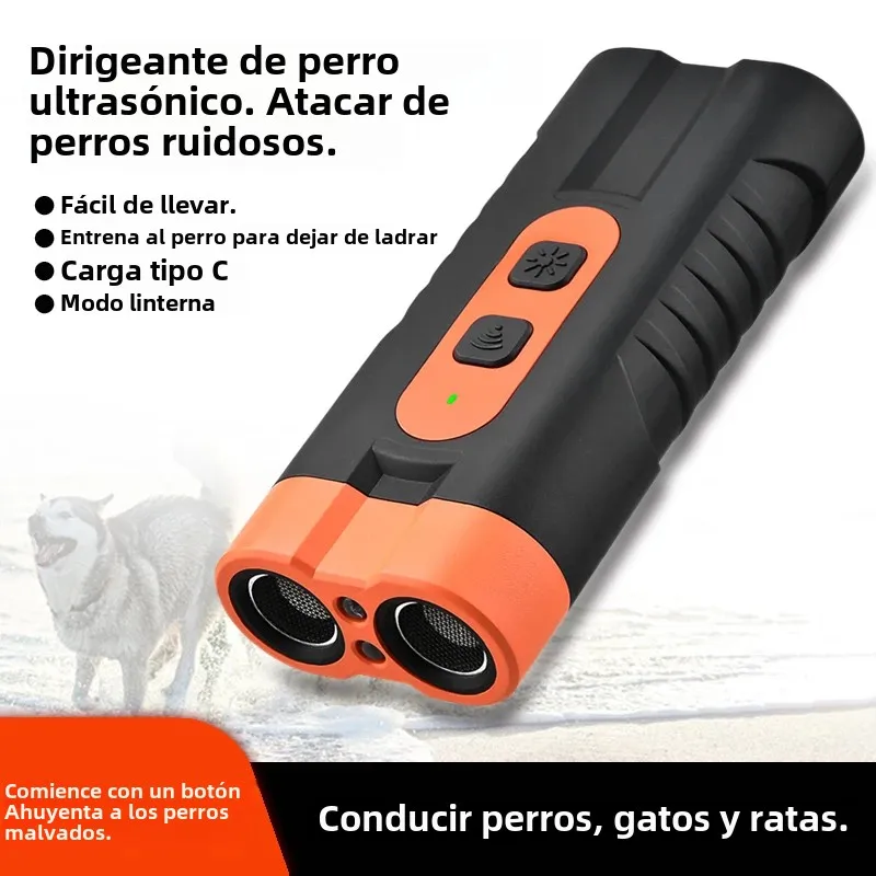 3 In 1 Portable Ultrasonic Dog Repeller Handheld Anti Barking Training Device Animal Deterrent For Pet Behavior Correction