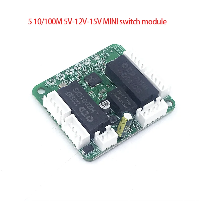 

Industrial Ethernet Switch industria5 port 10/100M network ethernet switch 5V/12V/15V power input Temperature-40 to 75℃