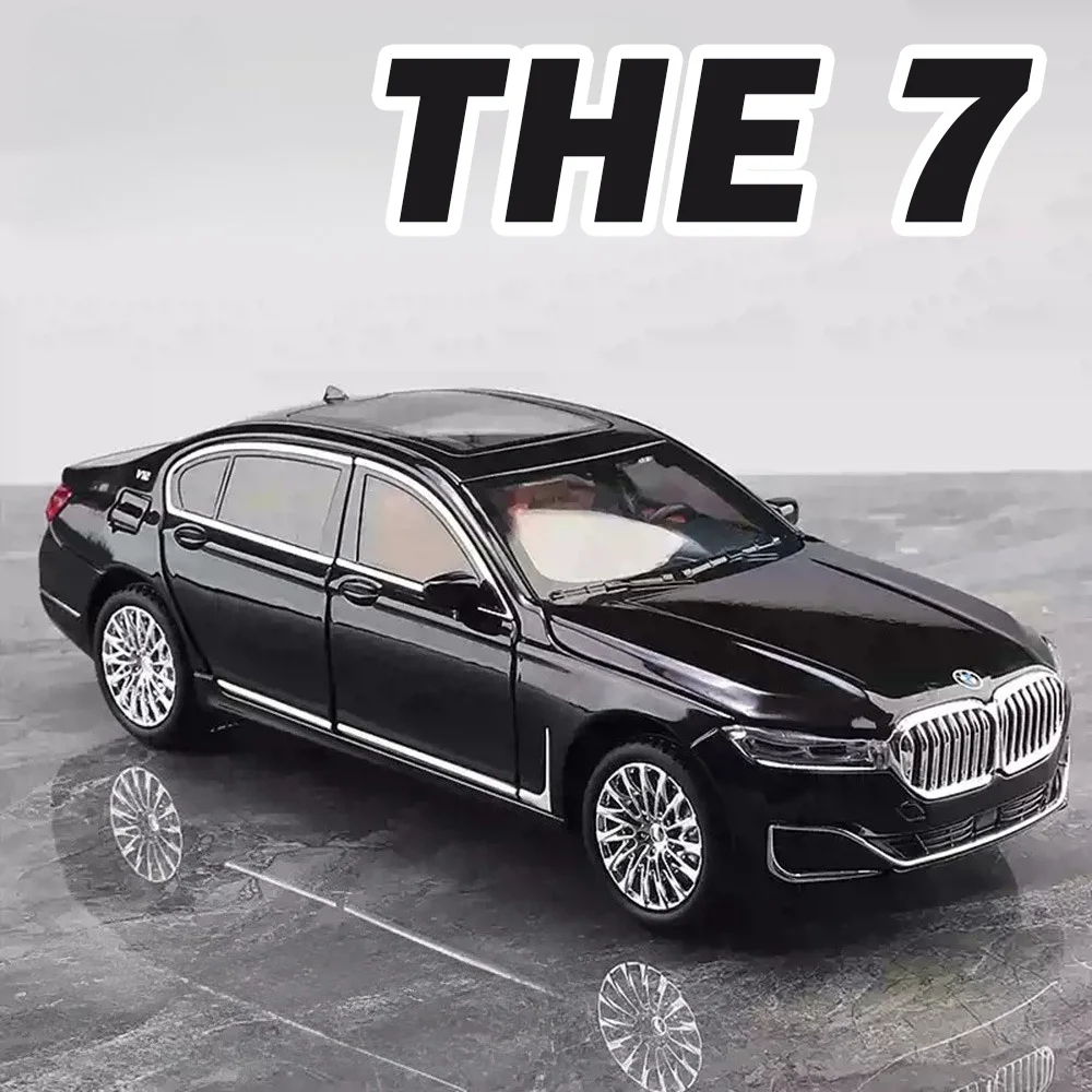 1:24 les 7 760Li voiture jouets M3 GTR modèle en alliage moulé sous pression portes ouvert son lumière retirer voitures miniatures enfants cadeaux de noël