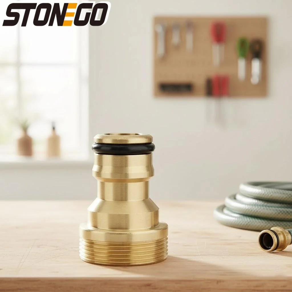 

Brass M22 M24 Thread Hose Water Tube Connector Tap Snap Adaptor Fitting Garden Quick Connect Kitchen Faucet Adapter