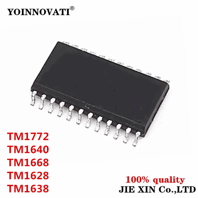 10Pcs New Original TM1628 TM1638 TM1640 TM1668 TM1772 SOP-24 LED driving chip SOP-28 TM Tianwei  Free Shipping