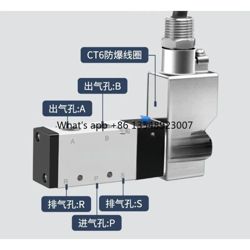 Elettrovalvola For CT6 Solenoid Valve 4V210-08 Reversing Solenoid Control Valve Stainless Steel 24V Pneumatica — dettaglio 2