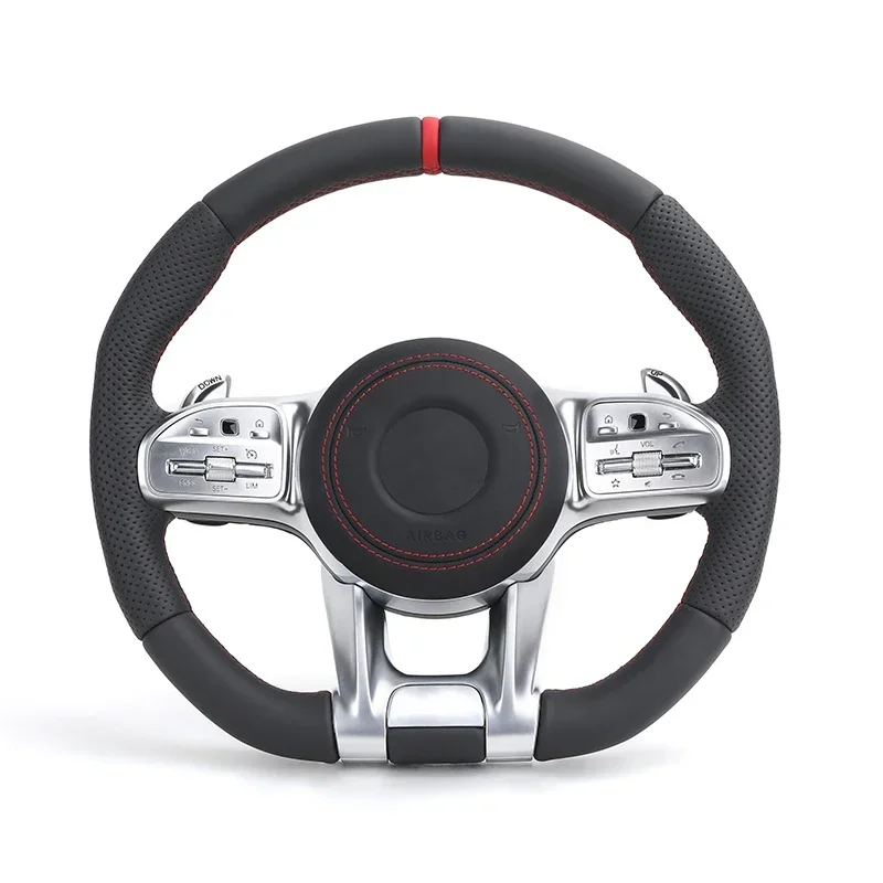 

Lenkrad Half Perforated Leather Steering Wheel for Mercedess AMG W205 W212 W213 X217 W217 W166 W222 S400 GLE GLC GLB