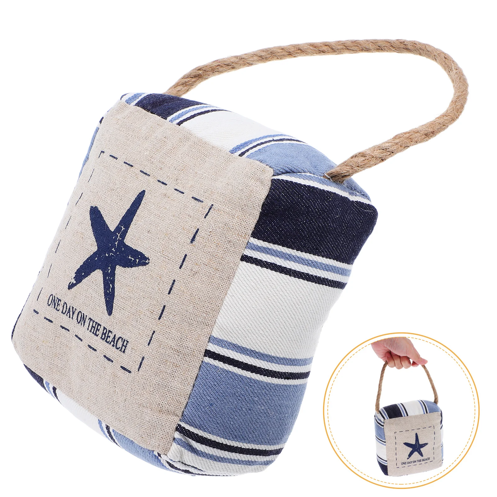 

Mediterranean Style Stopper Sand Filled Fabric Floor Protector For Bedroom Bathroom Kids Room Anti Collision Door Stop