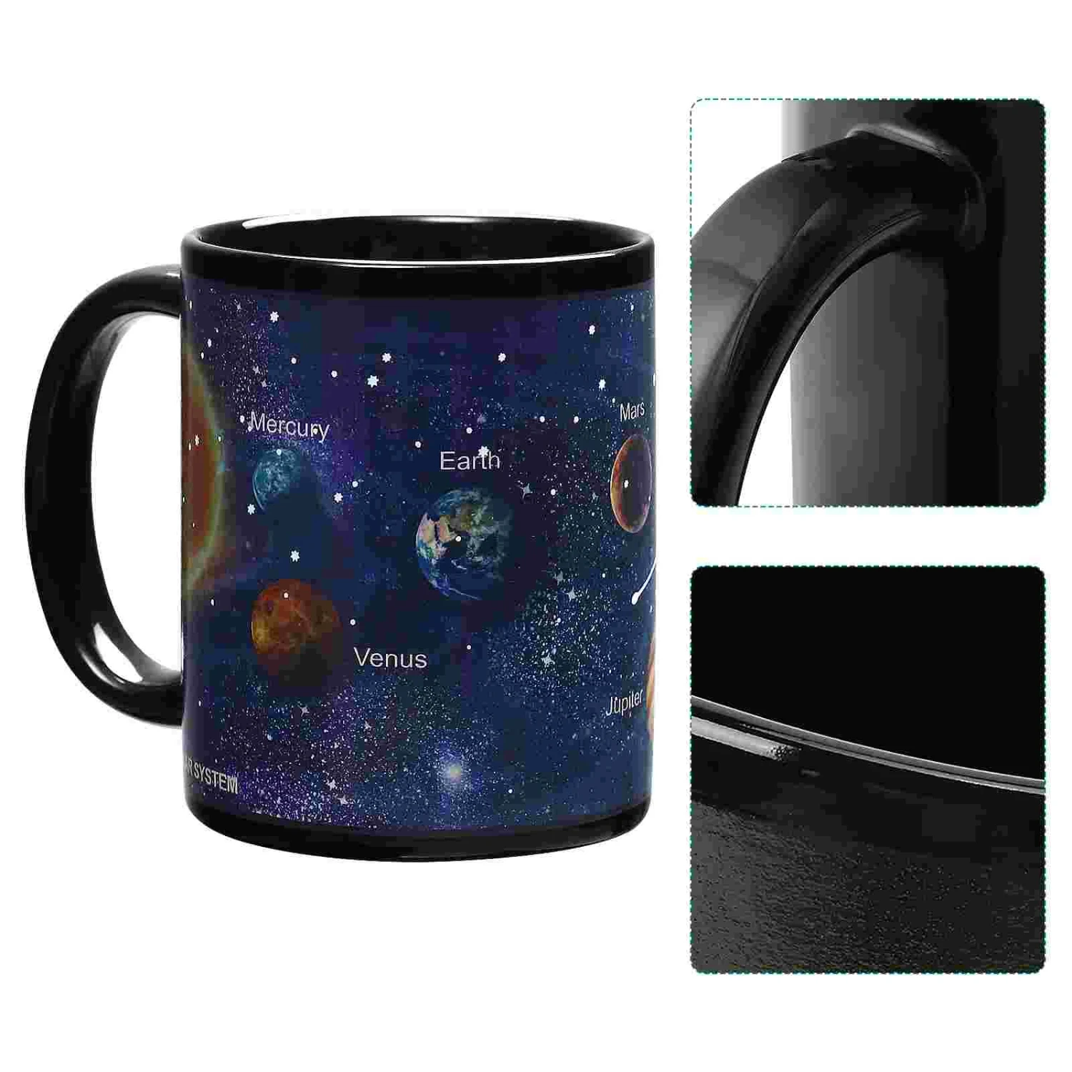 1pc Heat Color Changing Cup Solar System Mug Ceramic Coffee Mug Drinking Cup (330ml)