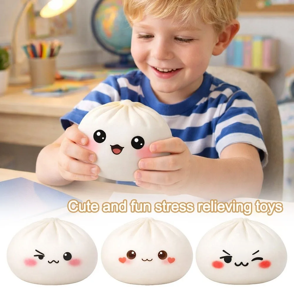 Cute Dumplings Squishy Toy Slow Resilience Fidget Squishy Toy Soft Steamed Stuffed Bun Squishy Pinch Le