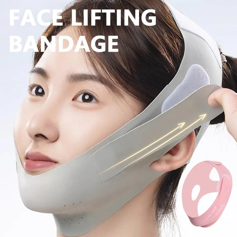 قابلة لإعادة الاستخدام الوجه التخسيس ضمادة الخامس خط الوجه المشكل الذقن الخد رفع حزام تدليك الوجه حزام النساء الجمال الوجه أدوات العناية بالبشرة #2
