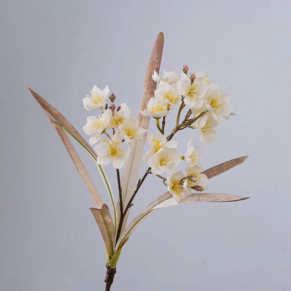

Real Touch Artificial Narcissus Branch Elegant Handmade Silk Narcissus Flower Luxury Fake Flower Outdoor Garden Decor