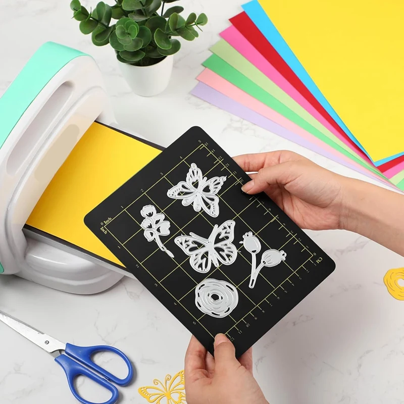 Spacers 5.9X7.8In Magnetic Spacers With Card Size Grid Die Cutting Machine Accessories Black Embossing Machine Die Pads