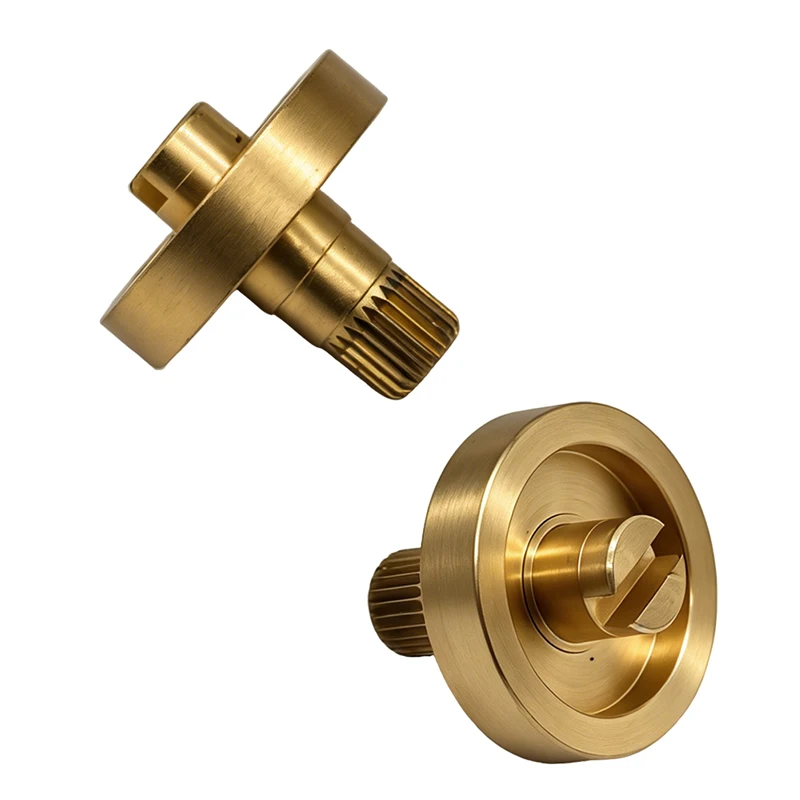 Custom Prototype CNC Turned Brass Spline Shaft High Precision Pair Machined Valve Drive Component