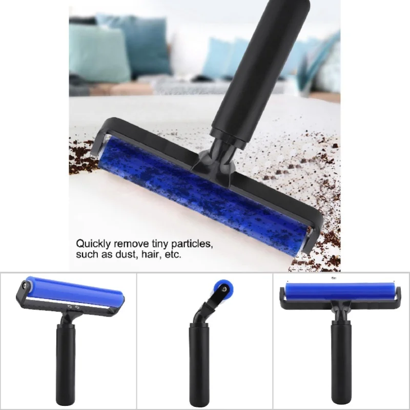 Alat Pembersih Anti Statis Rol Penghilang Debu Rol Film Layar Rol Silikon untuk Rumah Tangga 15.2Cm/6 Inci