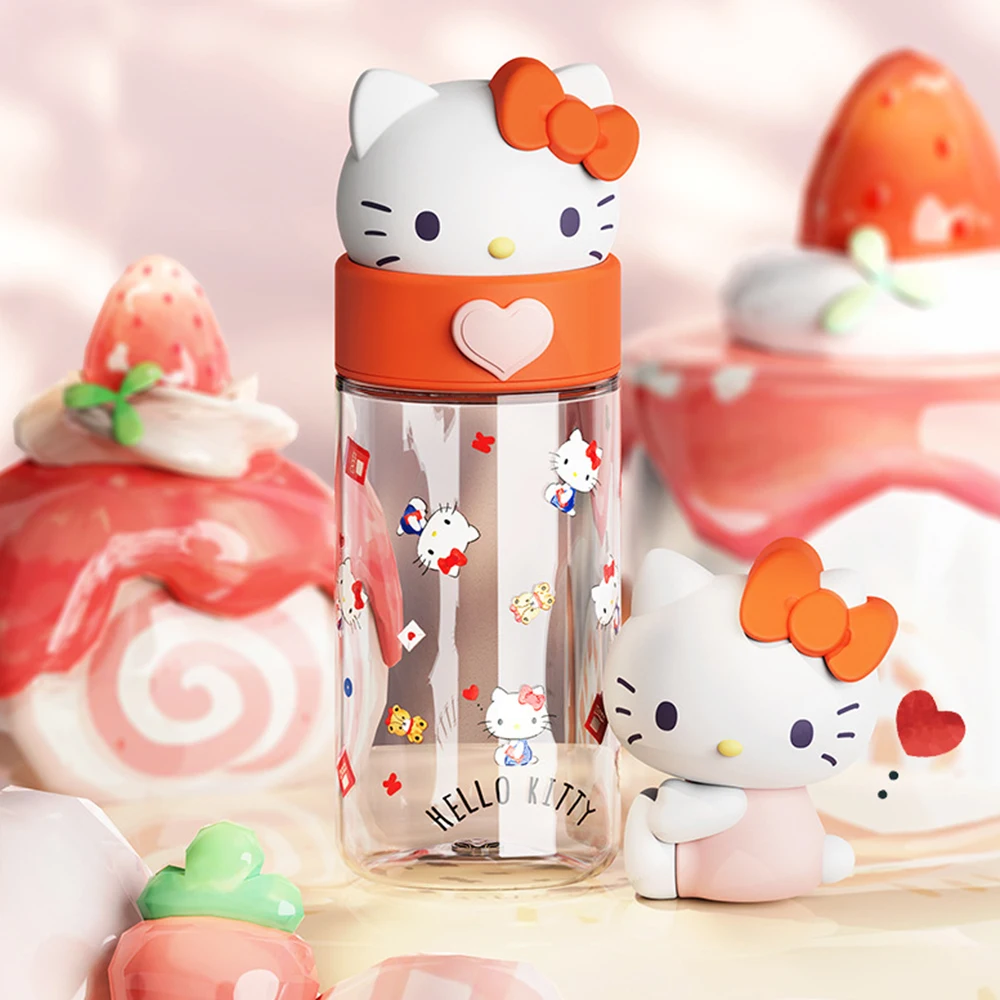500ml Kawaii Sanrio Dolls Transparent Cup Cartoon Hello Kitty Kuromi Cinnamoroll Melody Bottle Water Cup Girls Gifts - view 4