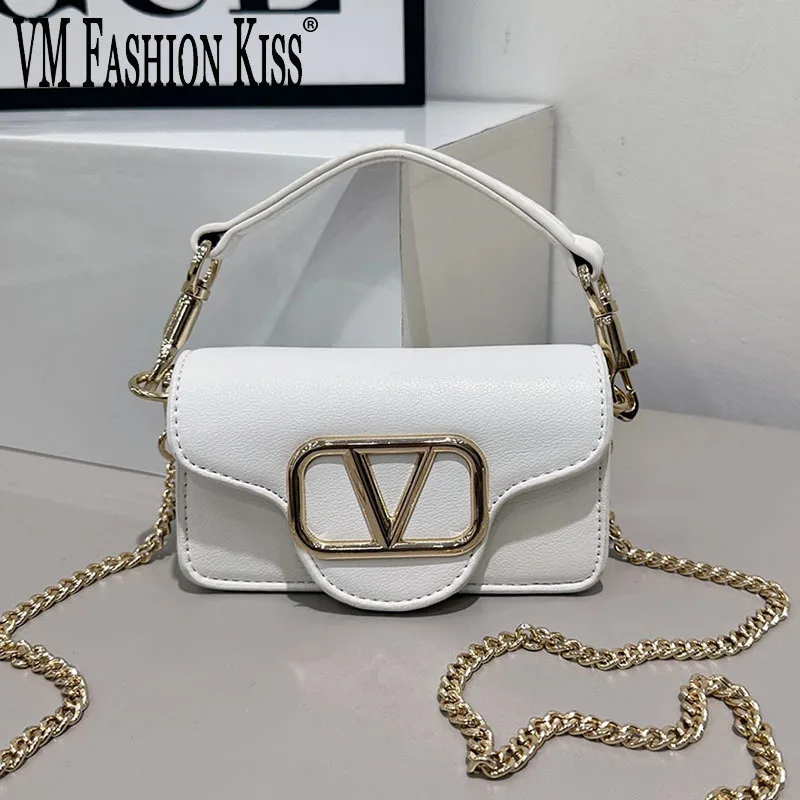 

Lady Fashionable Mini Small Square Bag Underarm Bag Lipstick Bag Female Trendy Shoulder Solid PU Leather Handbag Messenger Bag