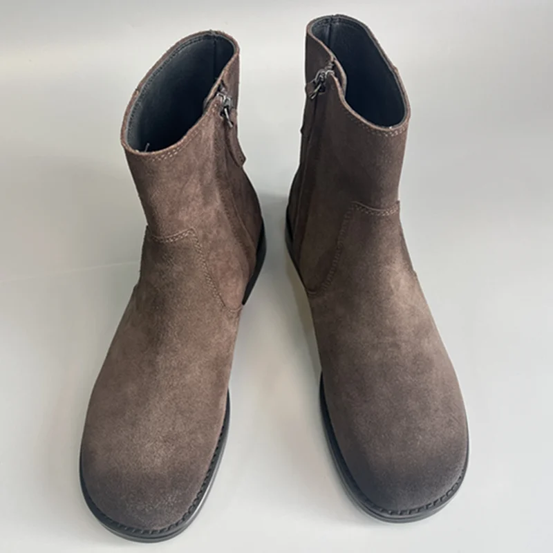 Withered Minimalist Women's Boots, Autumn And Winter  Boots Shoes Women, Retro British Chelsea Boots, Cowhide Boots Ladies