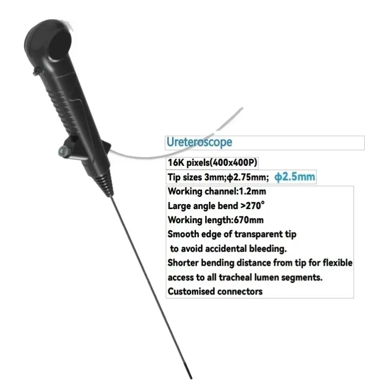 Flexible USB Turning 270 Degree Endoscope for URO and BRON in Humans Finished Product