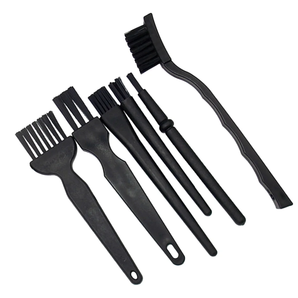 

6 pcs Cleaning Brush Set Conductive PA Hair Ergonomic Handle Keyboard Cleaner Dustpan Blind Track Storage Home Shop Camera