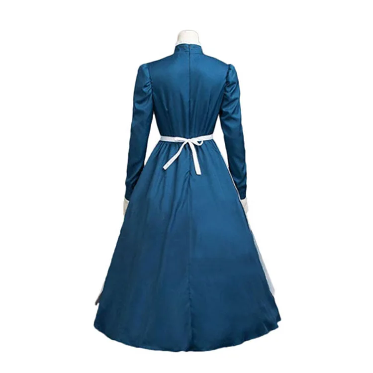 Anime Movie Howl's Moving Castle Cosplay Sophie Hatter Cosplay Costume Yellow/Green/Blue Dress Outfits Halloween Carnival Cloth