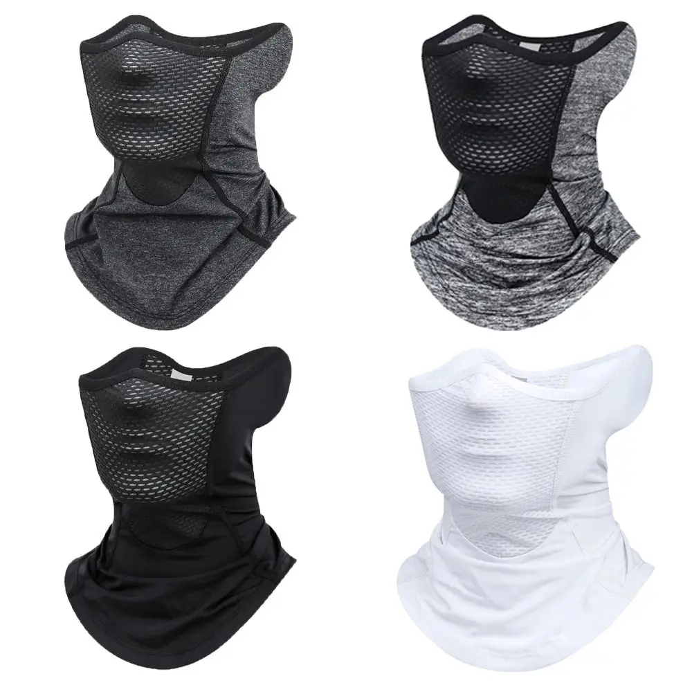 

With Neck Flap Sunscreen Veil Ice Silk Face Gini Mask Men Fishing Face Mask Summer Sunscreen Mask Mesh Women Neckline Mask