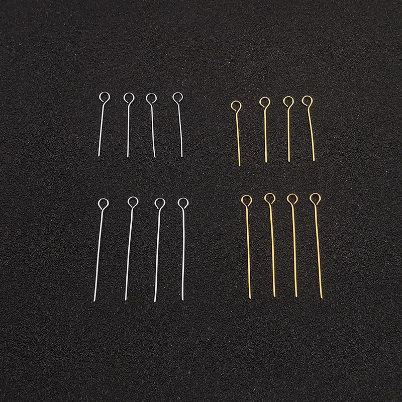 100/500pcs Gold Stainless Steel 9 Shape Pins for DIY Jewelry Making Findings Accessories Components Wholesale