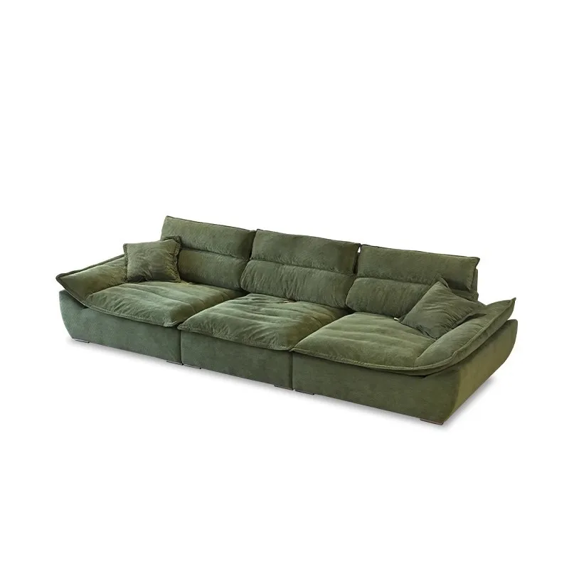 

Customizable High Back Dark Green Corduroy Fabric Sofa