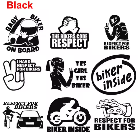LYKX Funny Baby on Board Inside Car Sticker Respect for Bikers Automobiles Motorcycle Exterior Accessories Vinyl Decals