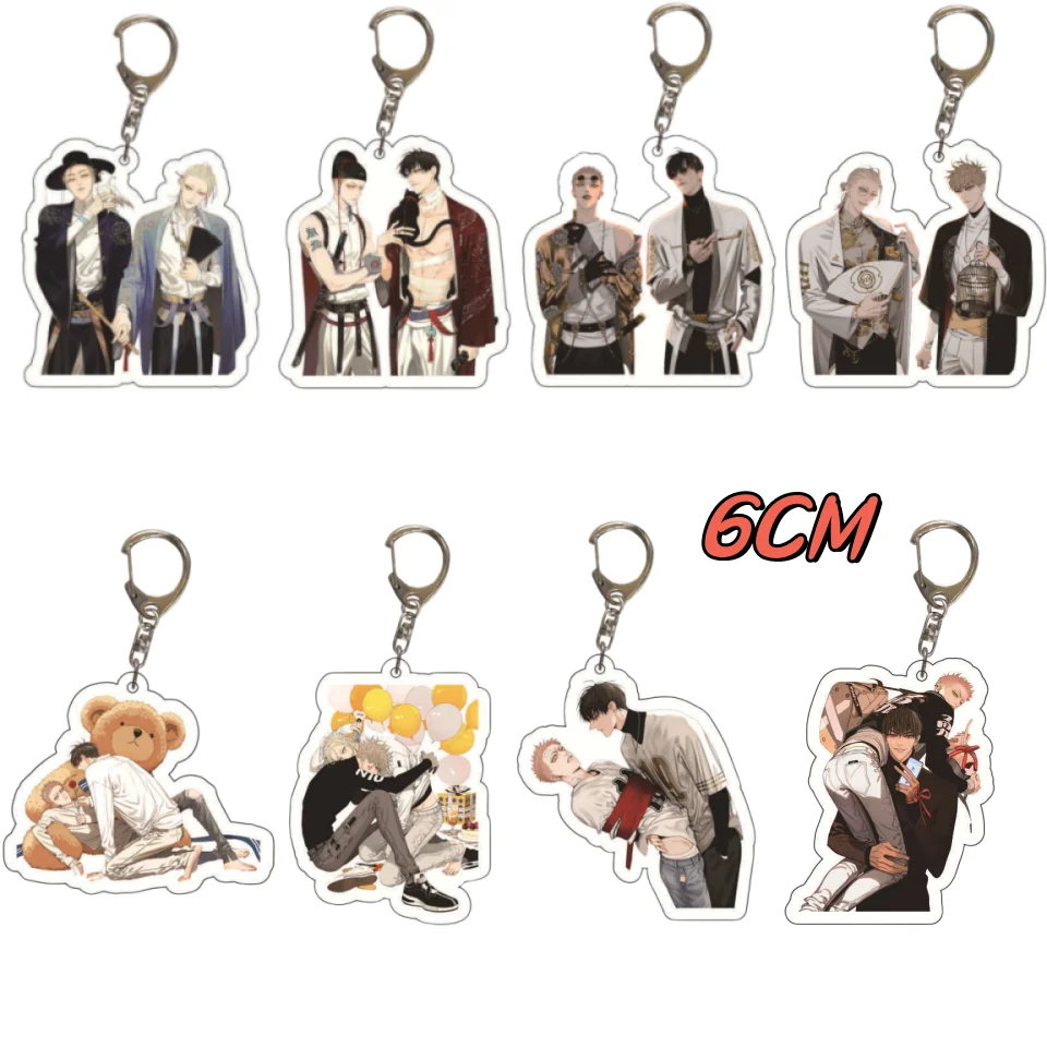 

6CM Anime 19 Days Keychain Mo Guanshan Old Xian He Tian Jian Yi Manga Youth Acrylic Pendant Figure Key Chain For Children Gifts