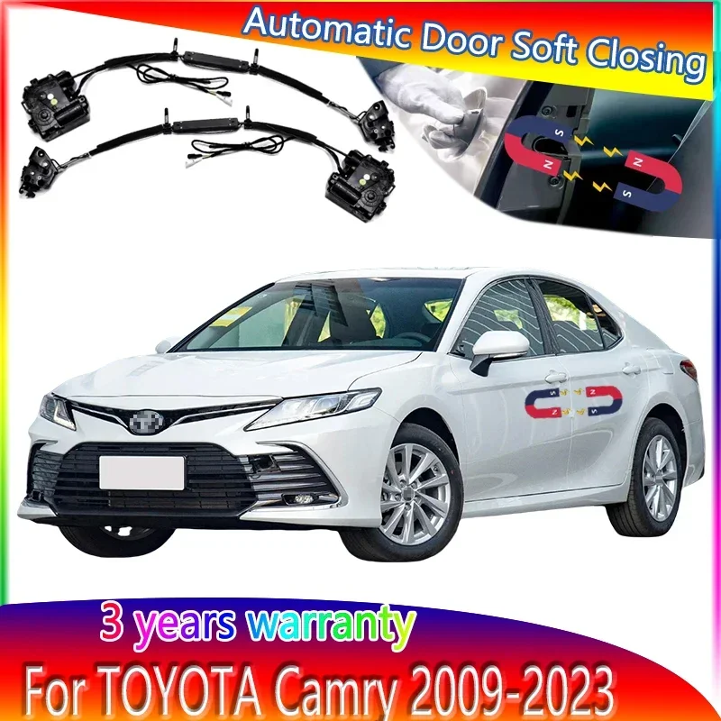 Car Soft Close Door Latch Pass Lock Actuator Electric Absorption Suction Silence Closer For Toyota Camry Car Accessories