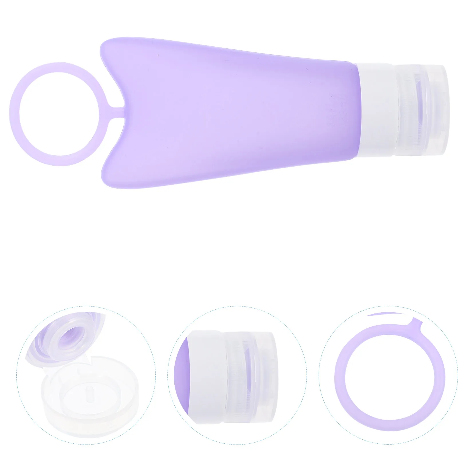 

1 set Refillable Silicone With Hook Design Travel Makeup Holders Lotion Containers Dispensers Skincare Subpackaging