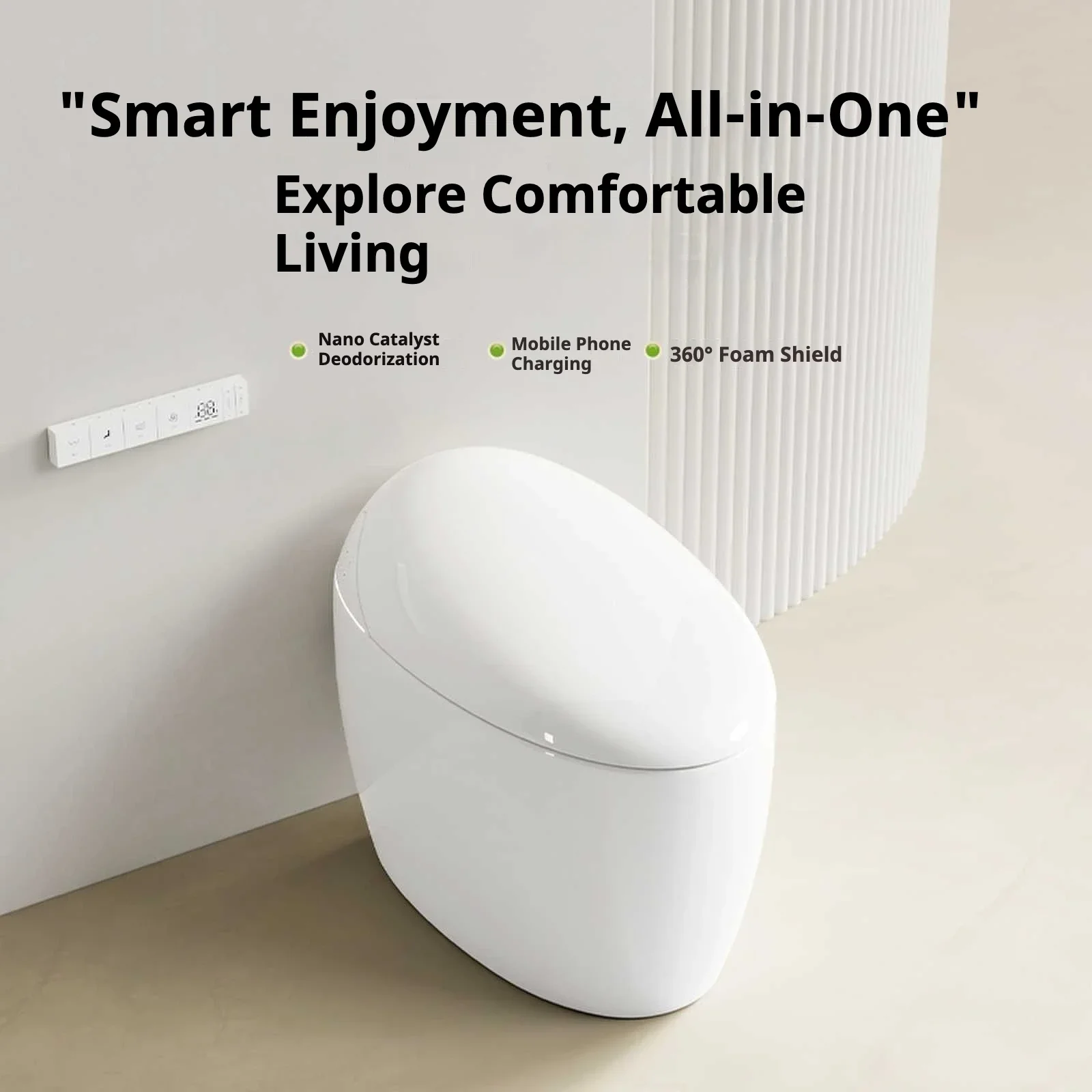 xx-Luxury Gold Electroplated Ceramic ABS Smart Bidet Toilet Heated Seat Warm Water Wash Deodorize Included Floor Mounted Foot