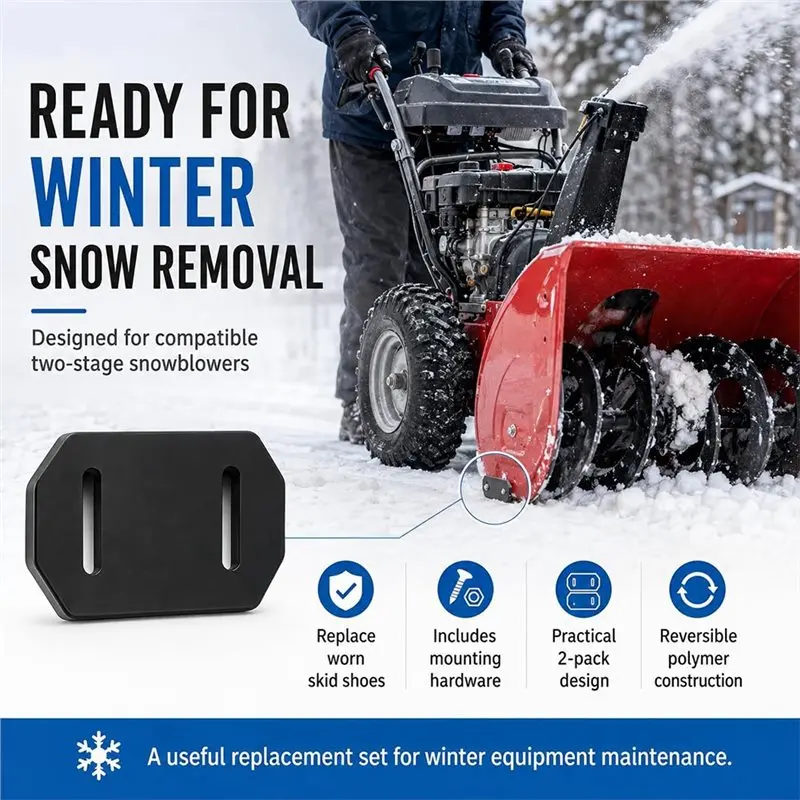 ABHS-Snow Blower Skid Shoes 784-5580 Reversible Slide Shoes For MTD Troy-Bilt Cub Cadet Two-Stage Snowblowers