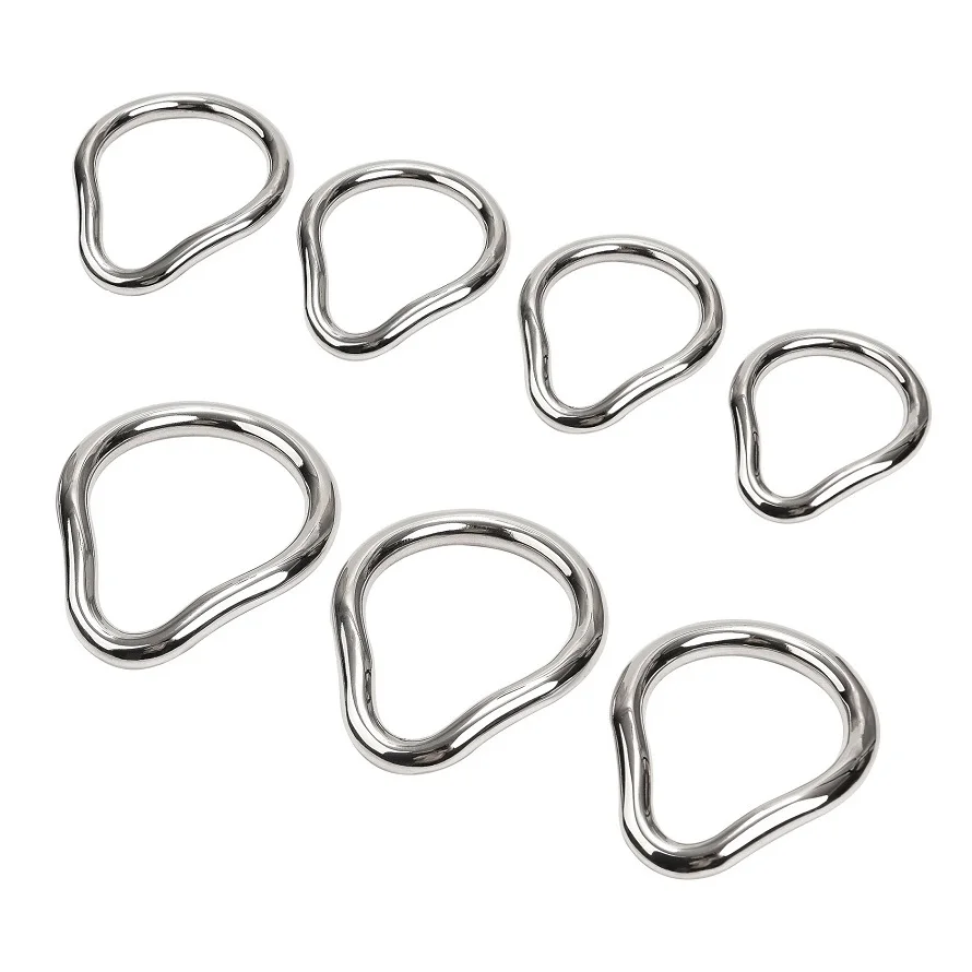 Aço inoxidável Penis Lock Ring Set para homens, anel do galo, maca bola, atraso de ejaculação, metal pequeno e grande, brinquedo do sexo masculino